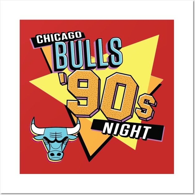 bulls 90s time Wall Art by grudjig